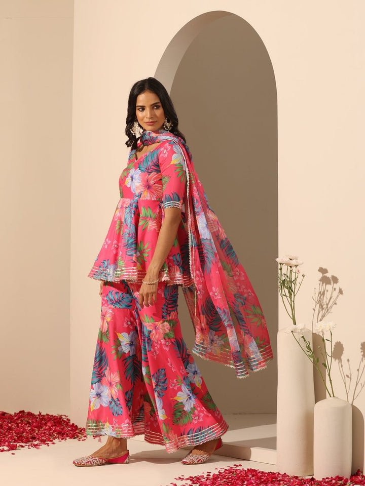 GUL QUDRAT SHARARA SET - Pomcha Jaipur