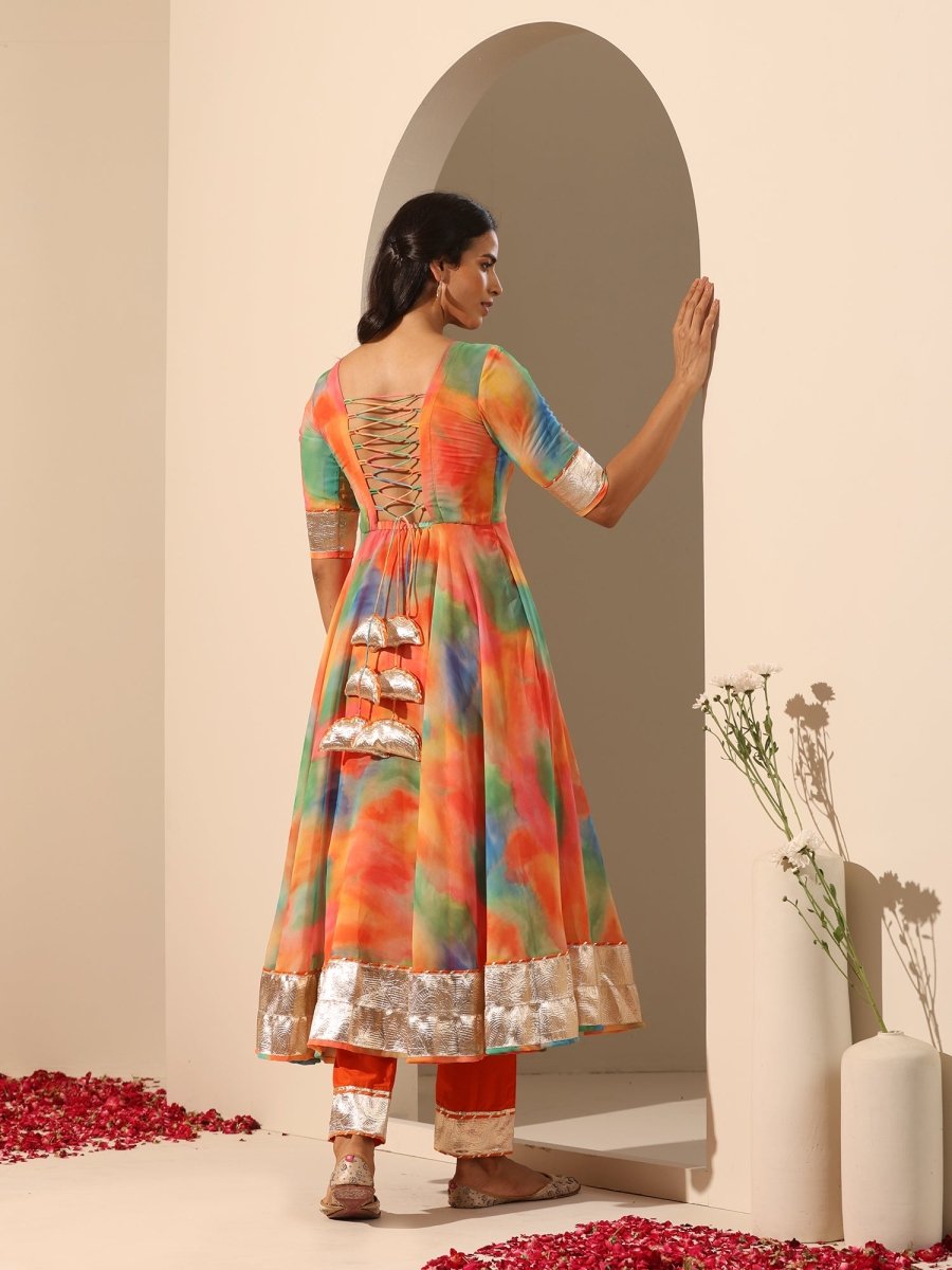 GUL RANGBIRANGI ANARKALI SET - Pomcha Jaipur