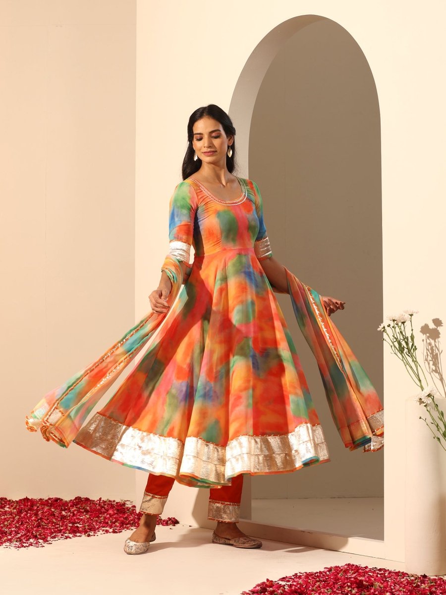 GUL RANGBIRANGI ANARKALI SET - Pomcha Jaipur