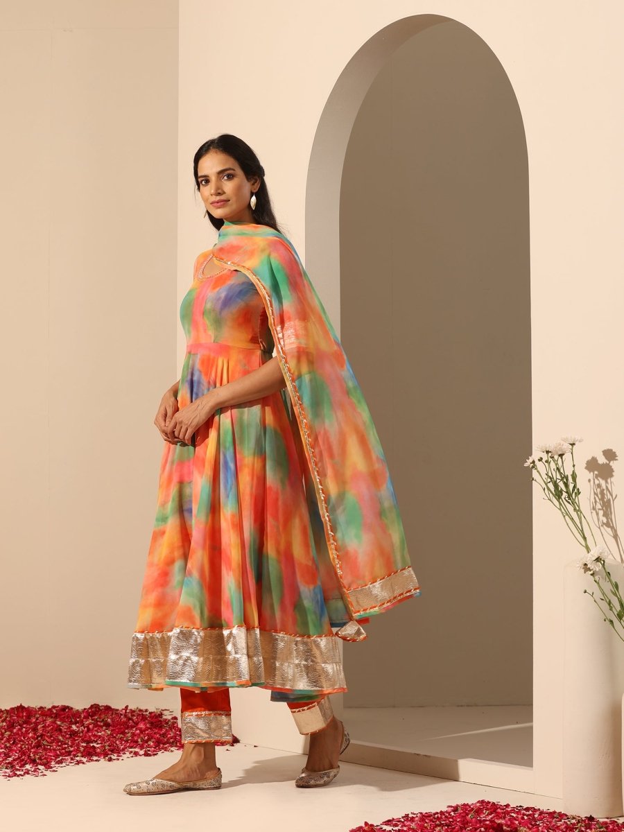 GUL RANGBIRANGI ANARKALI SET - Pomcha Jaipur
