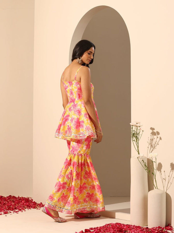 GUL RANGREZ SHARARA SET - Pomcha Jaipur