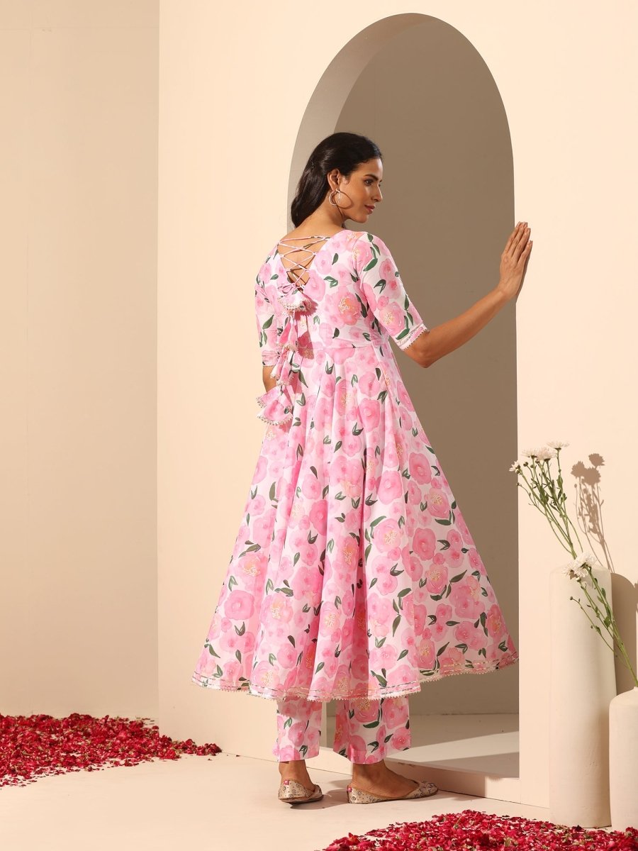 GUL ROZI ANARKALI SET - Pomcha Jaipur