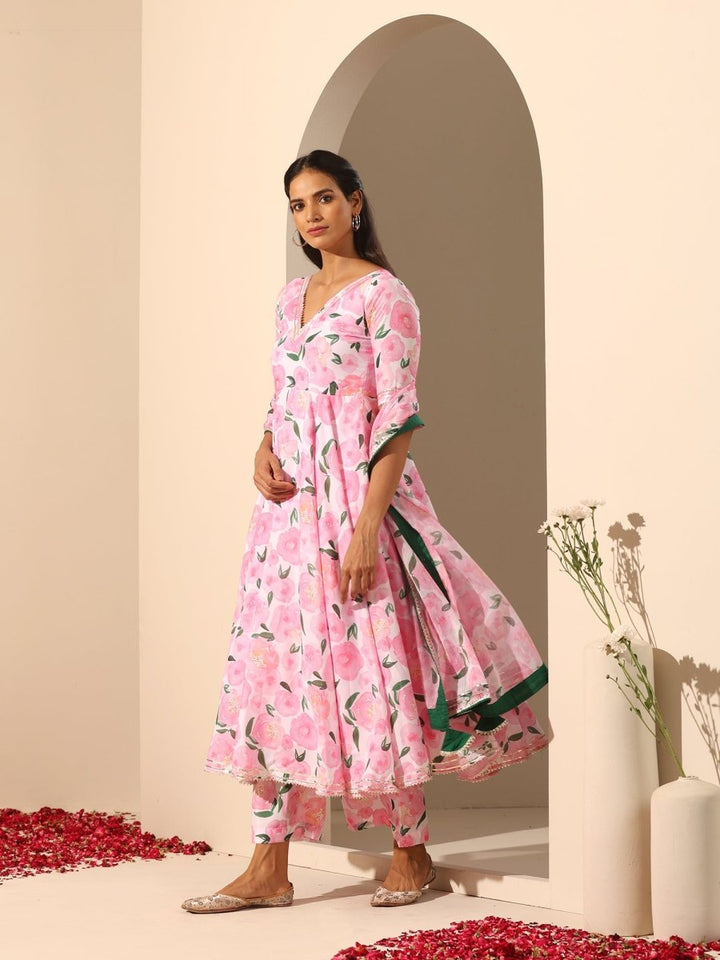 GUL ROZI ANARKALI SET - Pomcha Jaipur