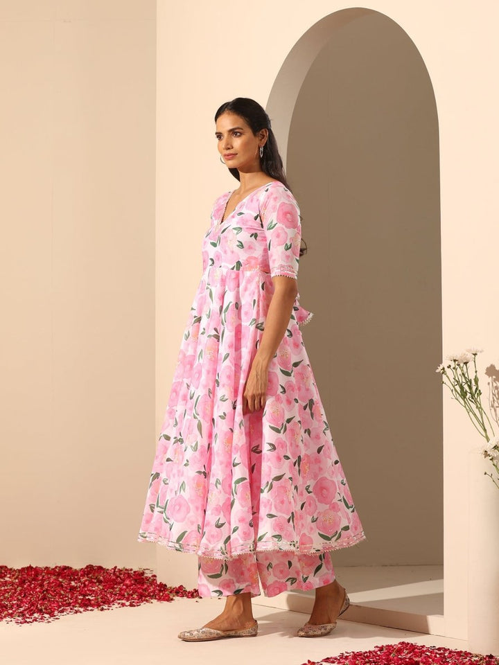 GUL ROZI ANARKALI SET - Pomcha Jaipur