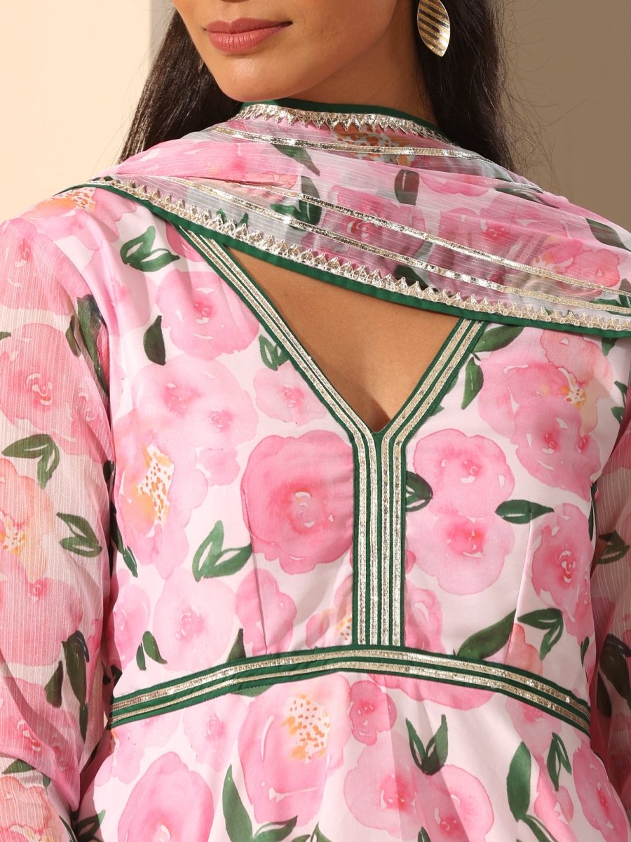 GUL ROZI SHARARA SET - Pomcha Jaipur