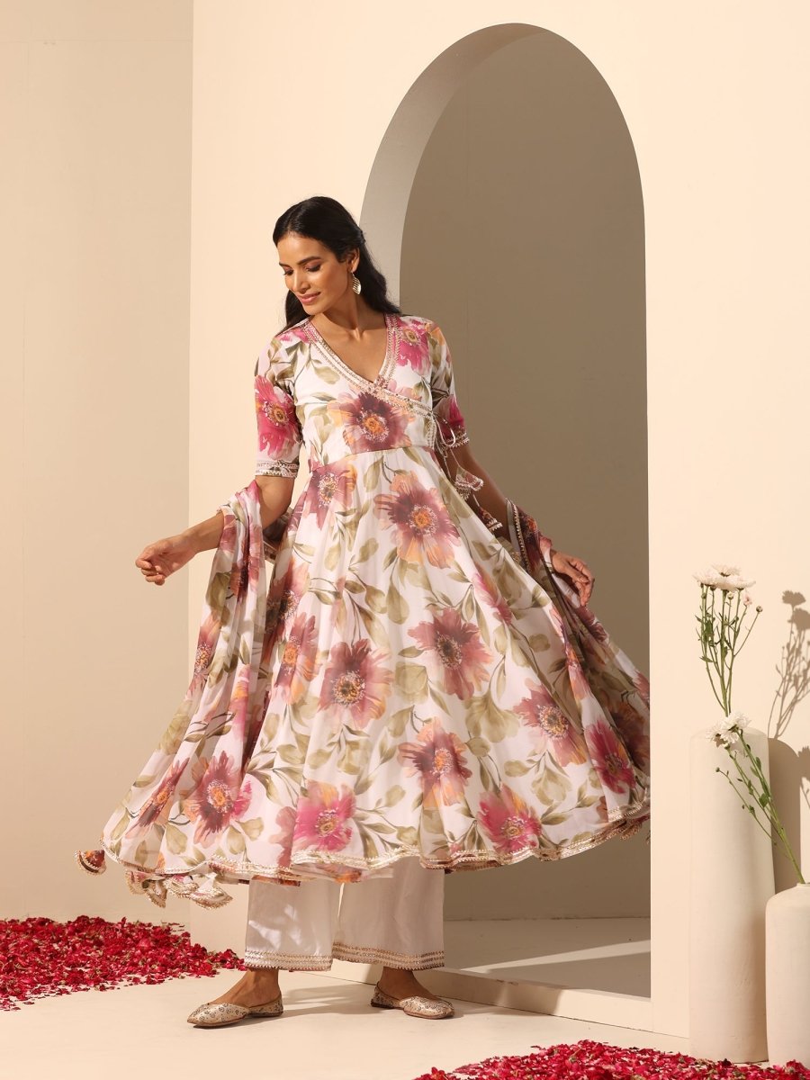 GUL SUFIYANA ANGRAKHA SET - Pomcha Jaipur