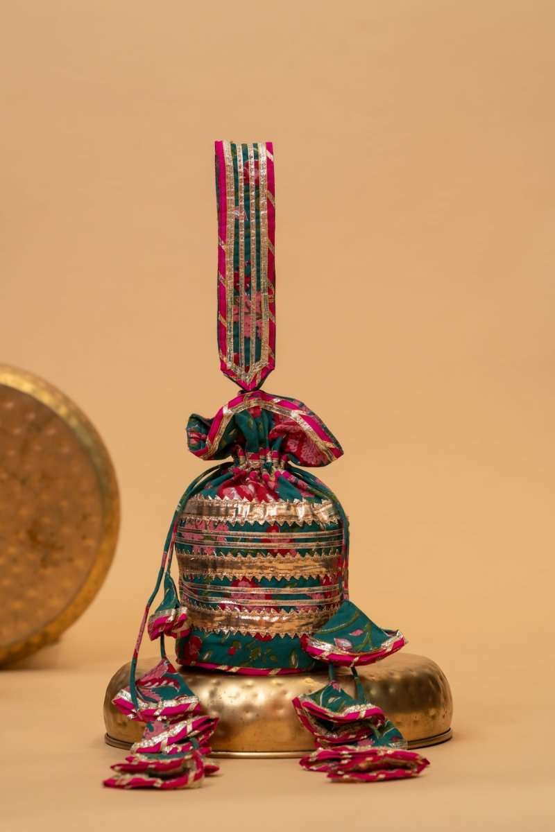 GULBAHAAR GOTA PATTI POTLI BAG - Pomcha Jaipur