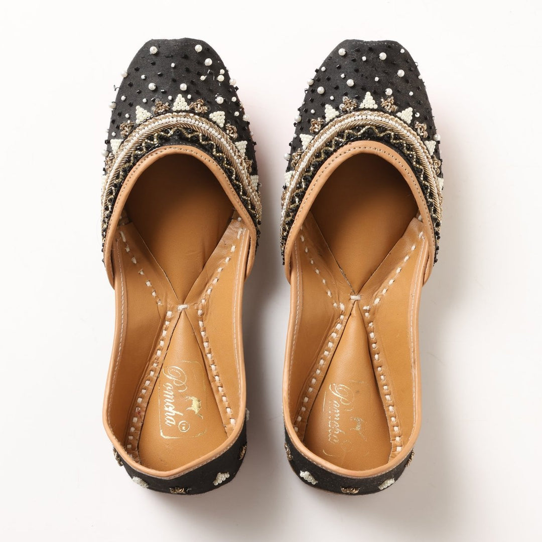 HEERIYE BLACK MOJARI - Pomcha Jaipur