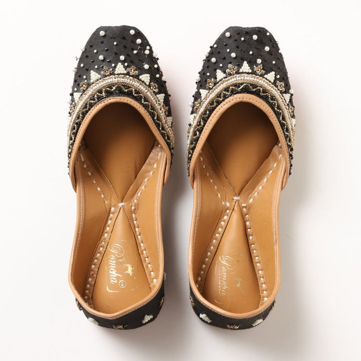 HEERIYE BLACK MOJARI - Pomcha Jaipur