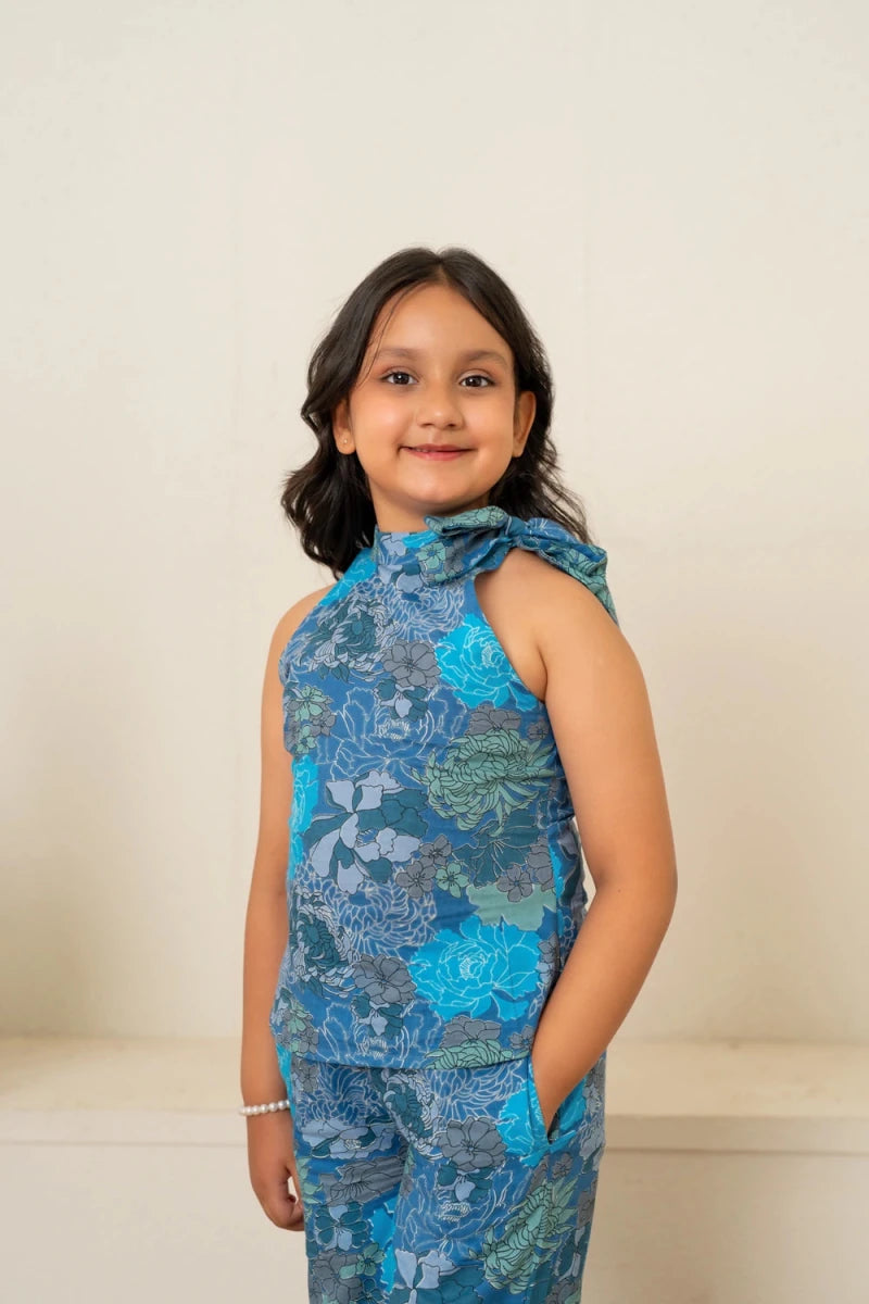 KHILKARI BLUEBERRY COTTON CO-ORD SET - Pomcha Jaipur