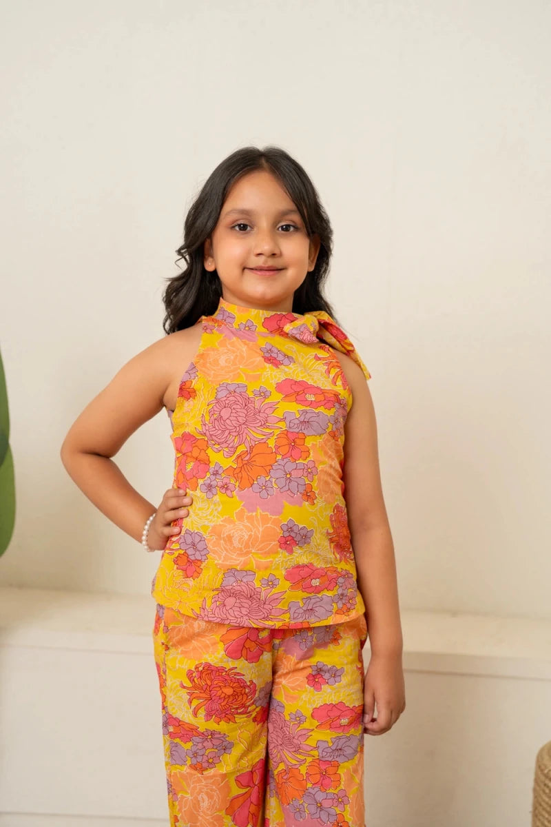 KHILKARI FLORAL SUMMERY COTTON CO-ORD SET - Pomcha Jaipur