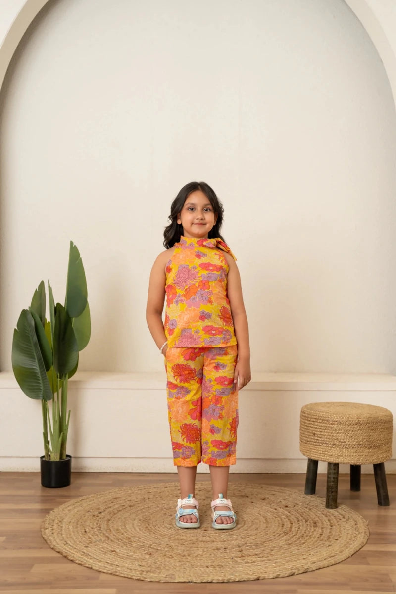 KHILKARI FLORAL SUMMERY COTTON CO-ORD SET - Pomcha Jaipur