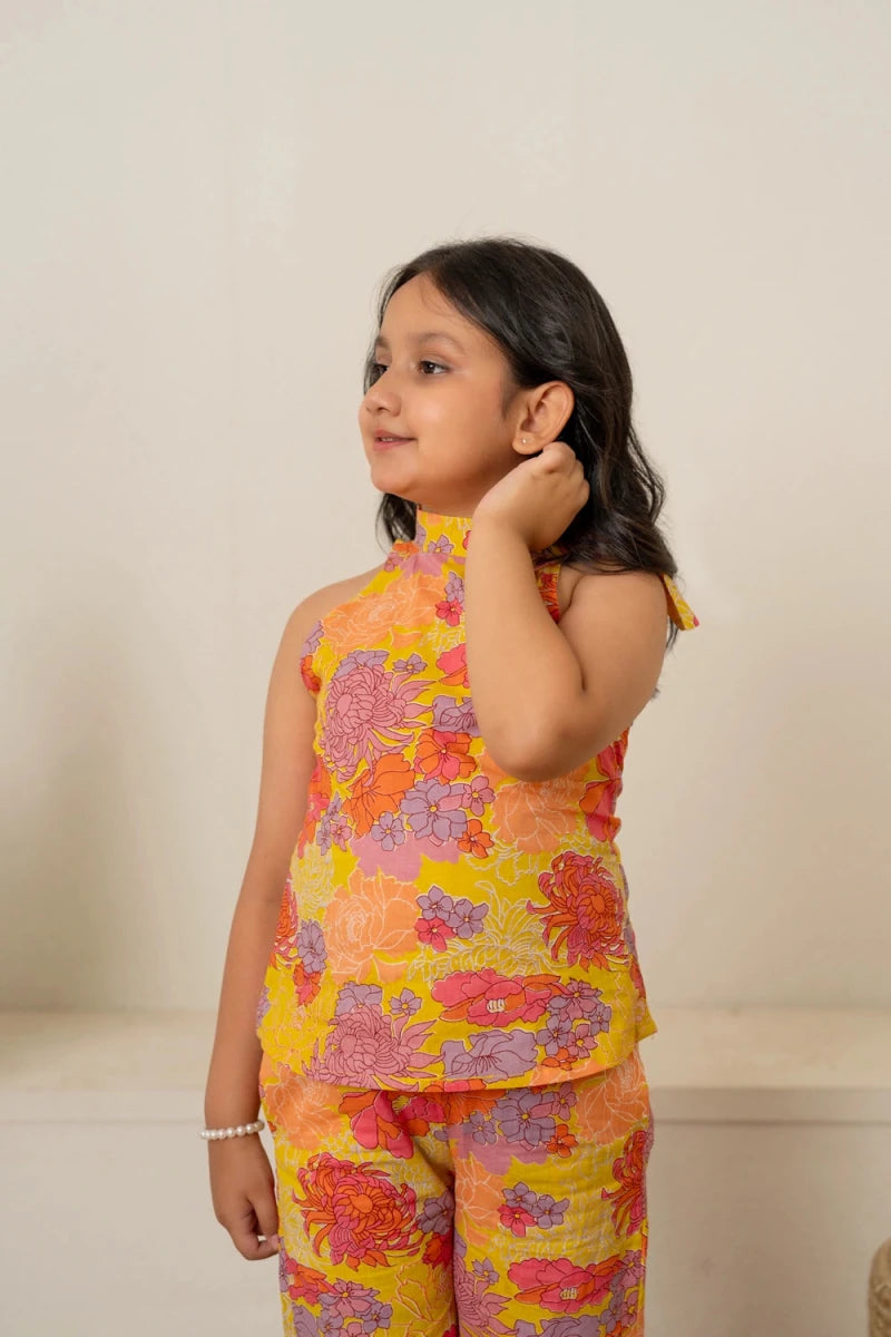 KHILKARI FLORAL SUMMERY COTTON CO-ORD SET - Pomcha Jaipur