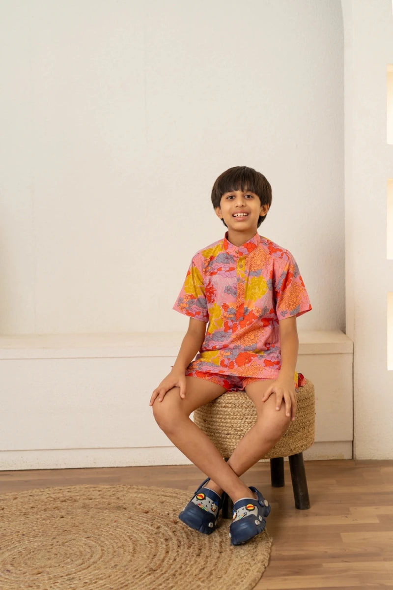 KHILKARI SUMMERY GLOW COTTON CO-ORD SET - Pomcha Jaipur