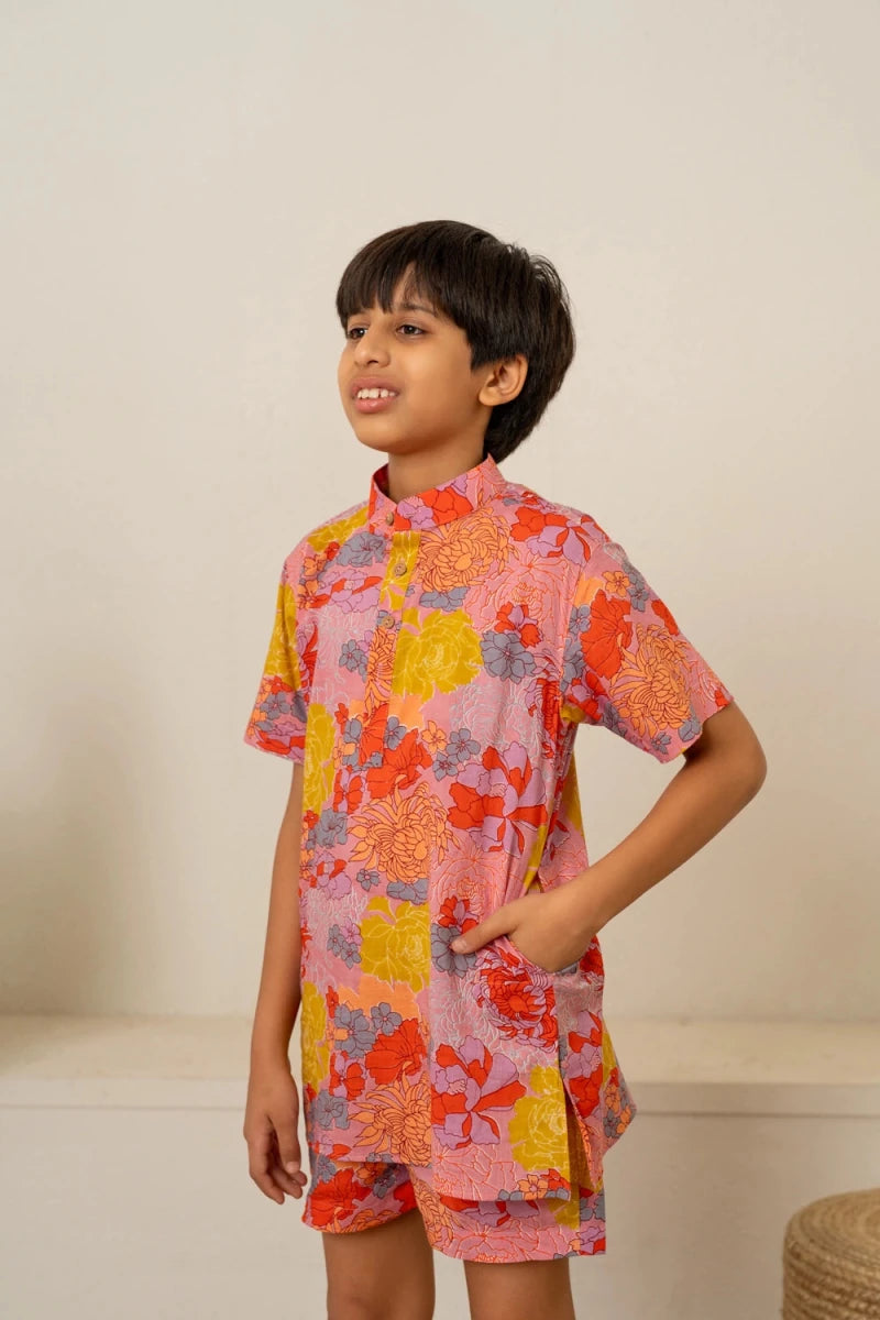 KHILKARI SUMMERY GLOW COTTON CO-ORD SET - Pomcha Jaipur