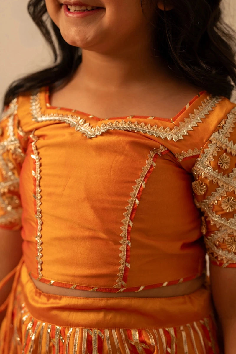 KHILKARI TANGY TAFFETA LEHENGA SET - Pomcha Jaipur