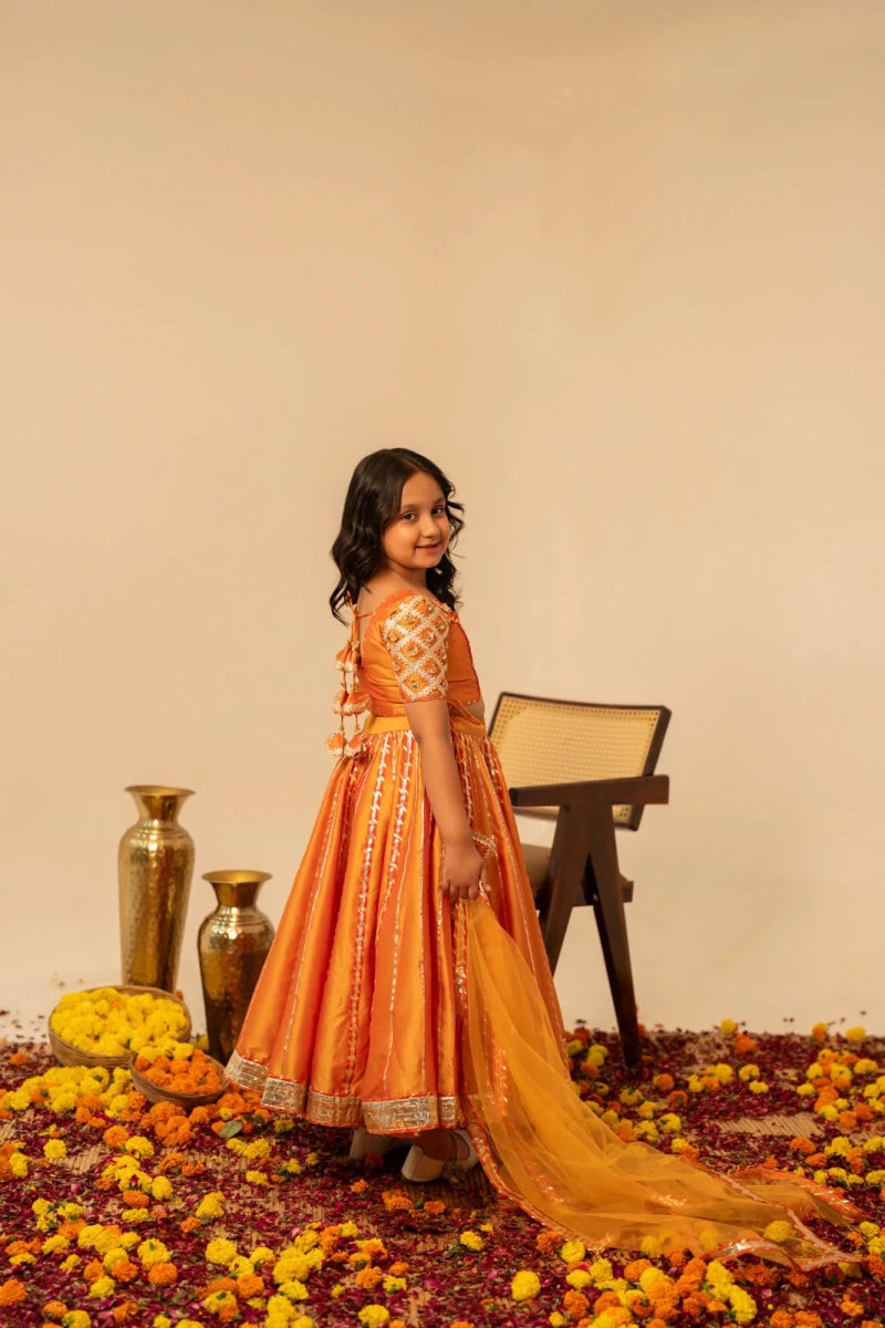 KHILKARI TANGY TAFFETA LEHENGA SET - Pomcha Jaipur