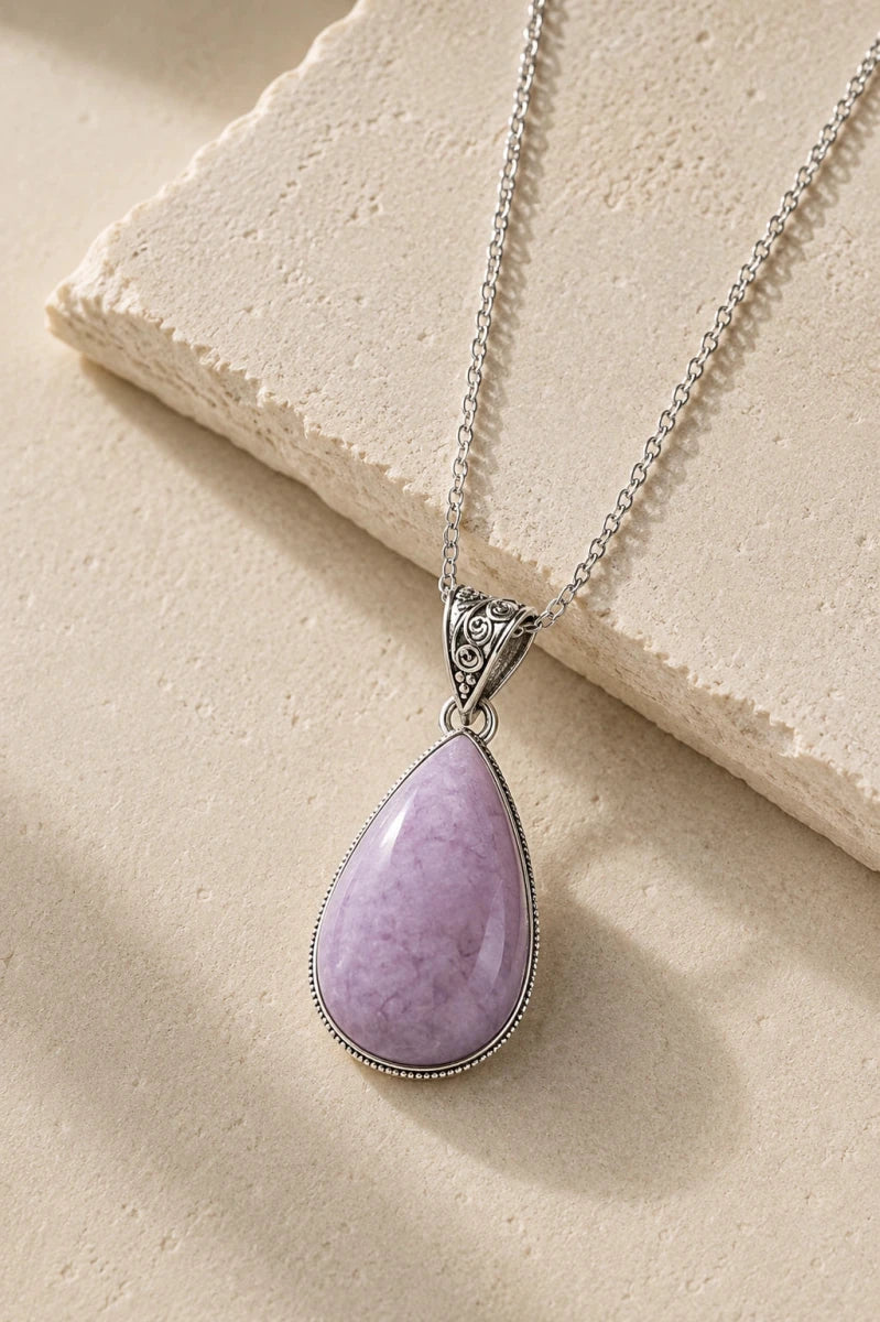 LAVENDAR DROP PENDANT - Pomcha Jaipur