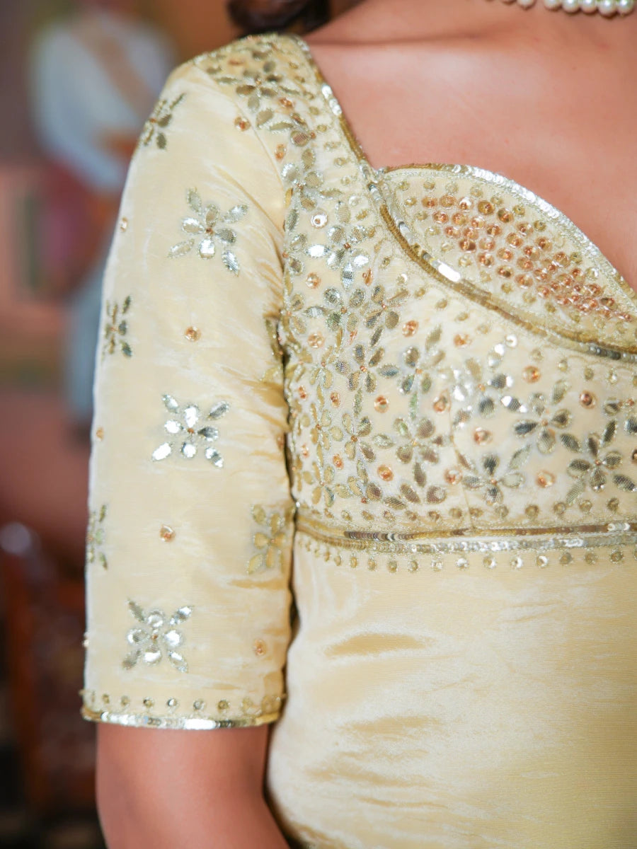 MEHFIL SUNEHRI GOLD GOTA PATTI KARIGARI COSMO LEHENGA SET WITH DUPATTA - Pomcha Jaipur