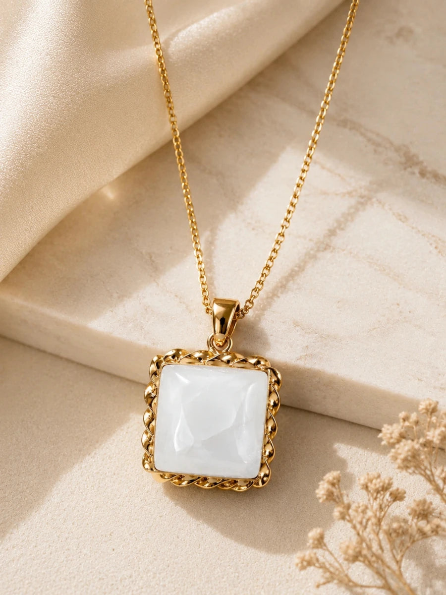 MOONLIGHT STONE PENDANT - Pomcha Jaipur
