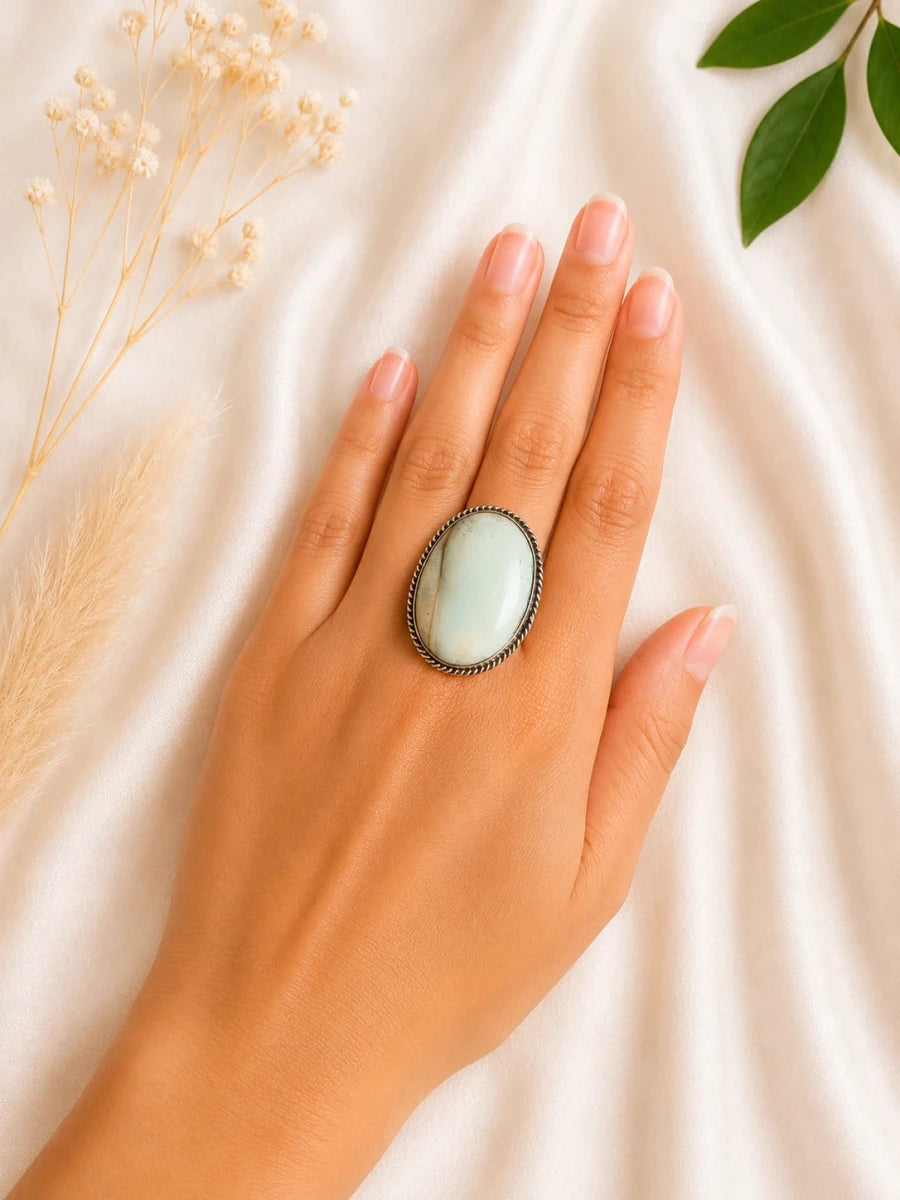 MOONSTONE GRACE RING - Pomcha Jaipur