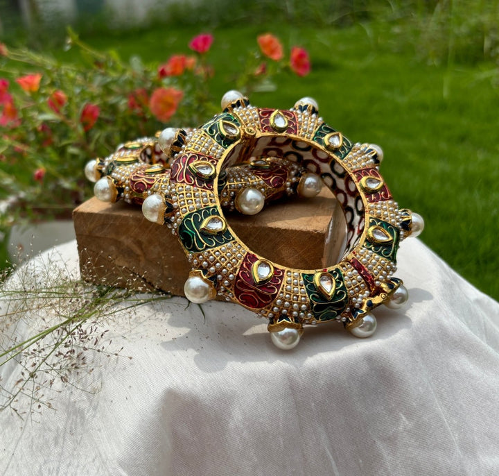 NAZAKAT KUNDAN MEENA BANGLES - Pomcha Jaipur