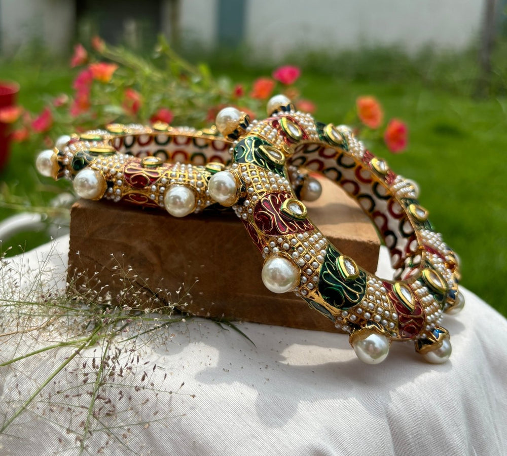 NAZAKAT KUNDAN MEENA BANGLES - Pomcha Jaipur