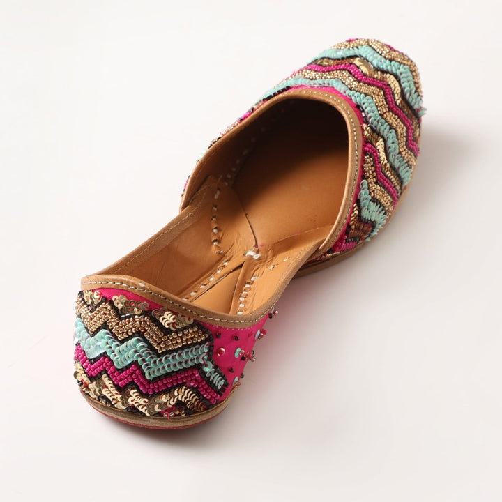 RANGBIRANGI SEQUIN MOJARI - Pomcha Jaipur