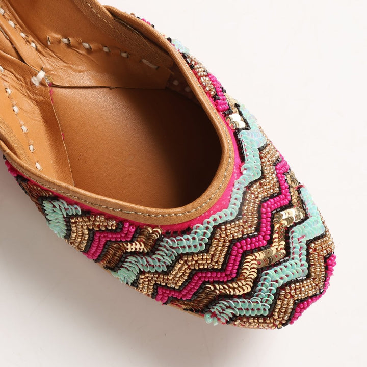 RANGBIRANGI SEQUIN MOJARI - Pomcha Jaipur