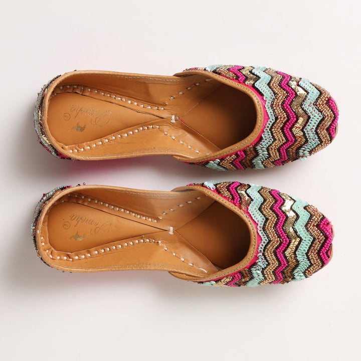 RANGBIRANGI SEQUIN MOJARI - Pomcha Jaipur