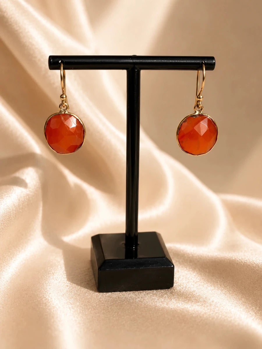 RUBY GLOW DROP EARRINGS - Pomcha Jaipur