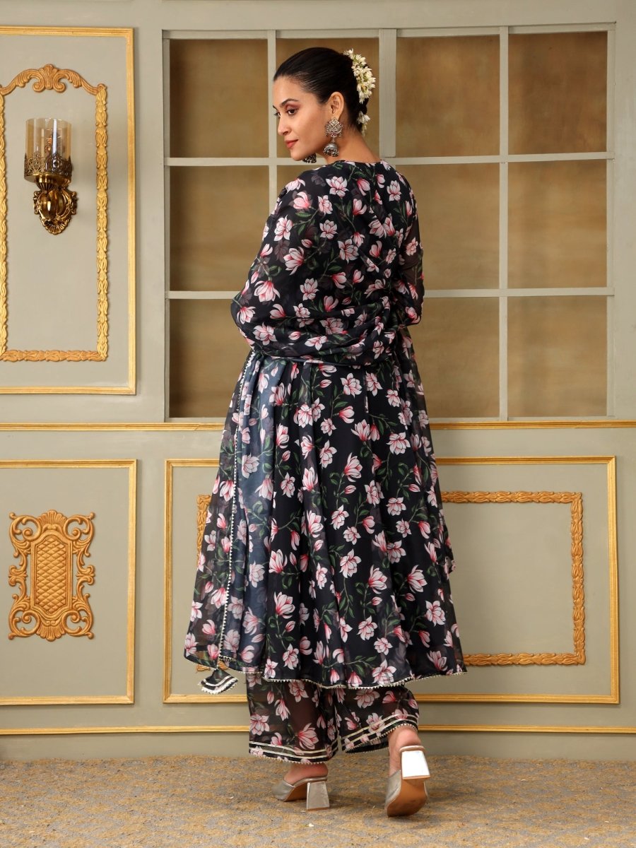 SAADGI PINK LOTUS ANARKALI SET - Pomcha Jaipur