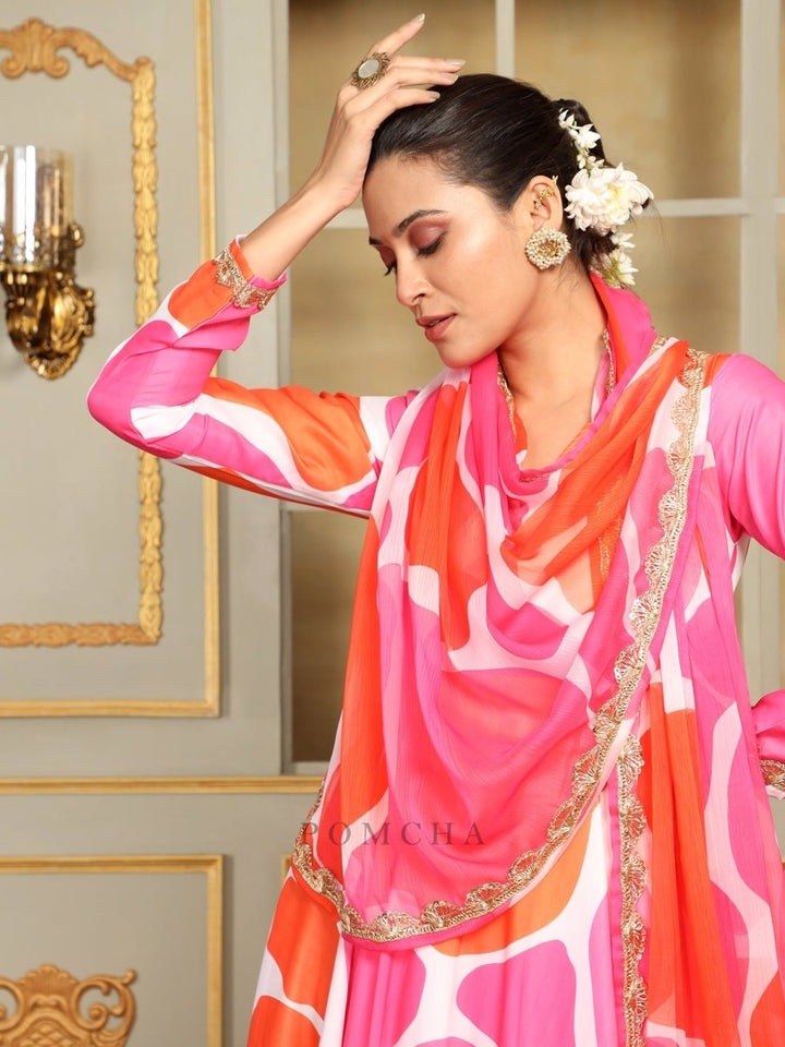 SAADGI RANGEEN ANARKALI SET - Pomcha Jaipur