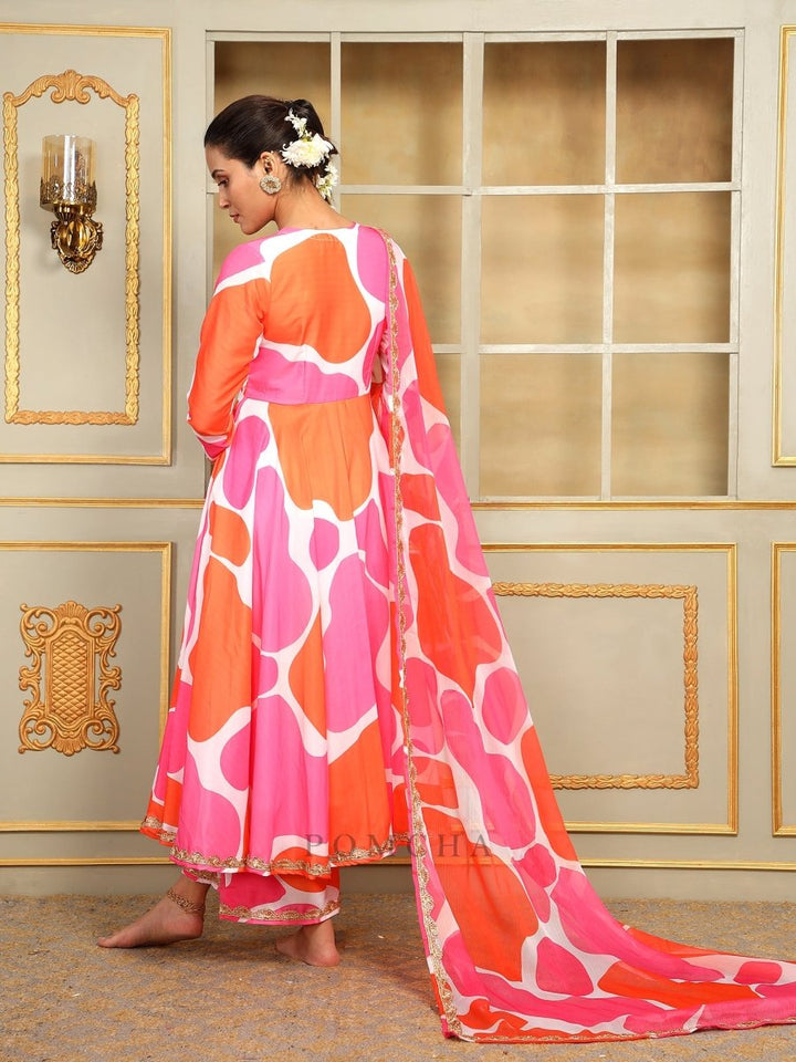 SAADGI RANGEEN ANARKALI SET - Pomcha Jaipur