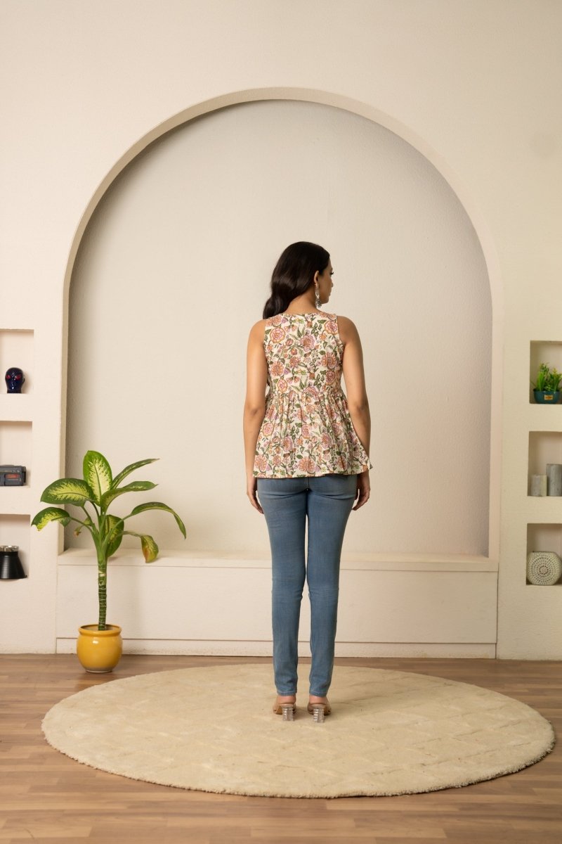 SUKOON APRICOT BLOOM TUNIC - Pomcha Jaipur