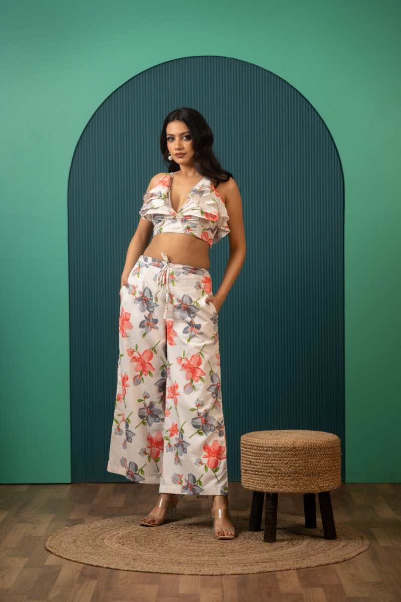 SUKOON BREEZY SUMMER SAFED FLORAL PRINT PANT SETS - Pomcha Jaipur