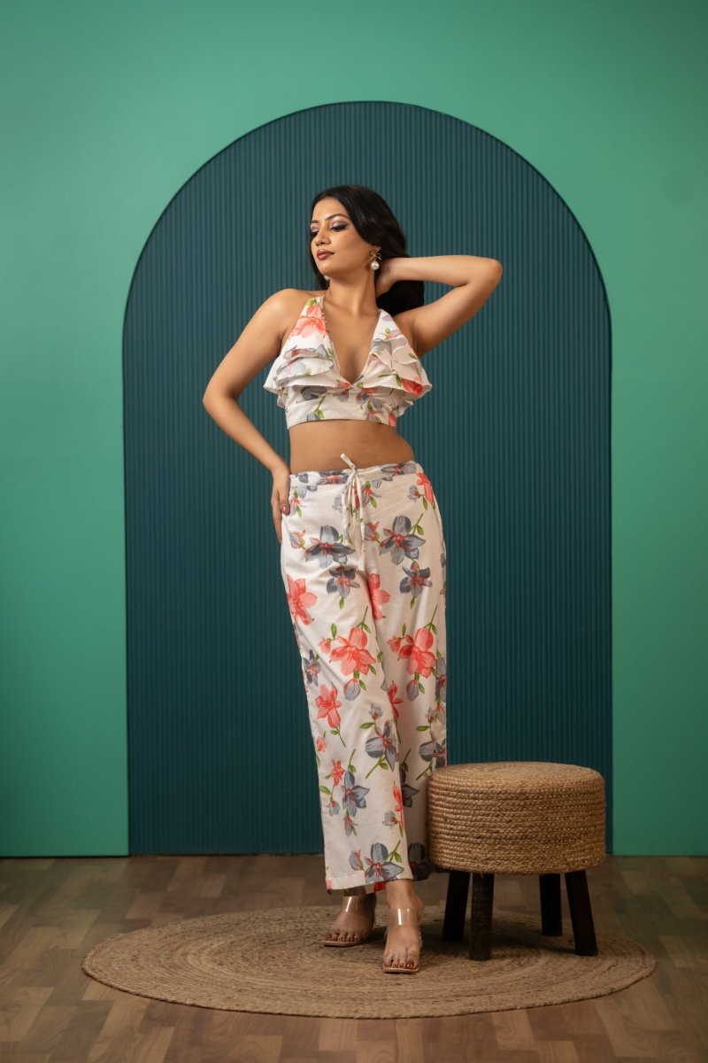 SUKOON BREEZY SUMMER SAFED FLORAL PRINT PANT SETS - Pomcha Jaipur