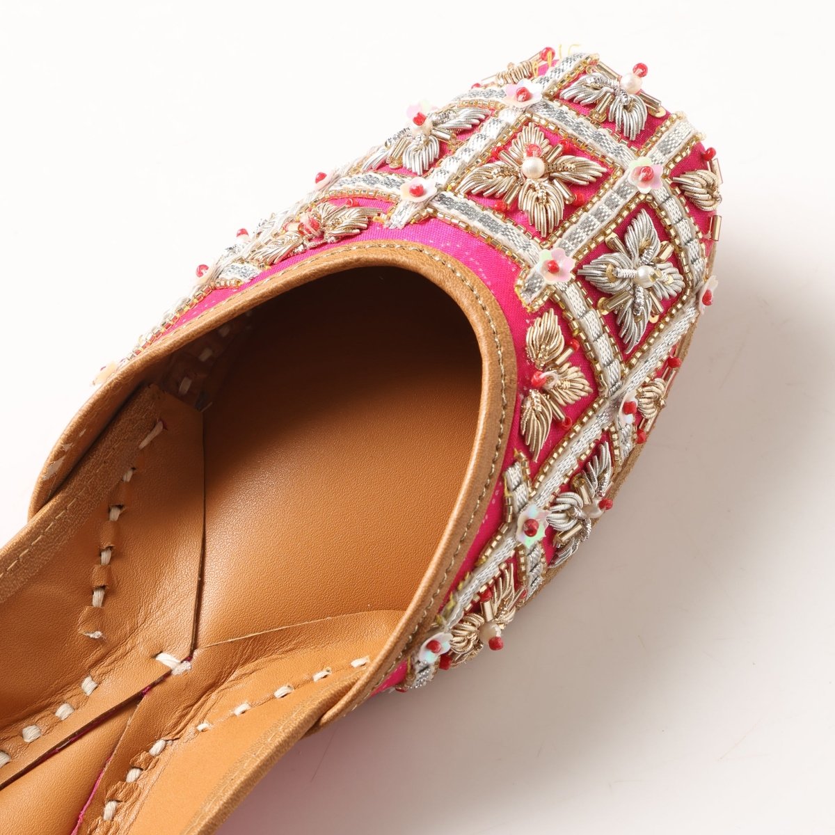 ZUBAIDA PINK GOTTA ZARDOZI MOJARI - Pomcha Jaipur