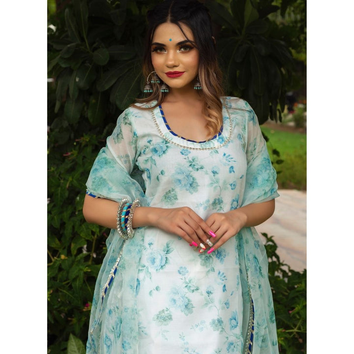 FALAK CHANDERI SUIT SET - Pomcha Jaipur