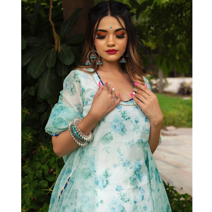 FALAK CHANDERI SUIT SET - Pomcha Jaipur