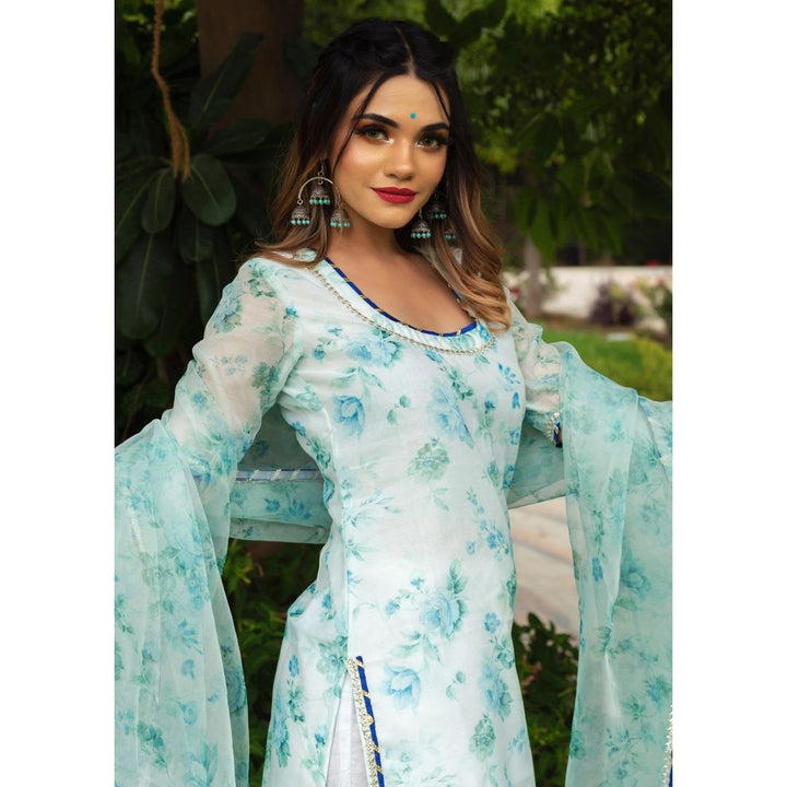 FALAK CHANDERI SUIT SET - Pomcha Jaipur