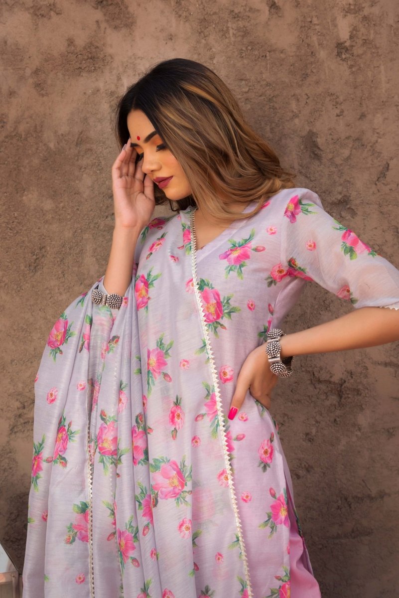 GULAB MODAL COTTON SUIT SET - Pomcha Jaipur