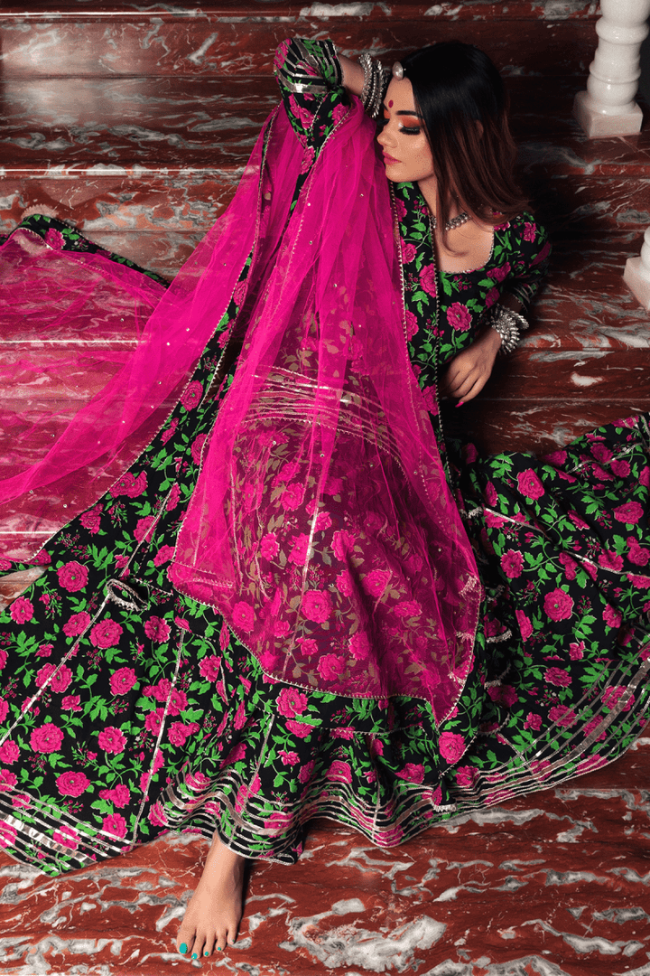 GULMOHAR COTTON HAND BLOCK SKIRT SET - Pomcha Jaipur