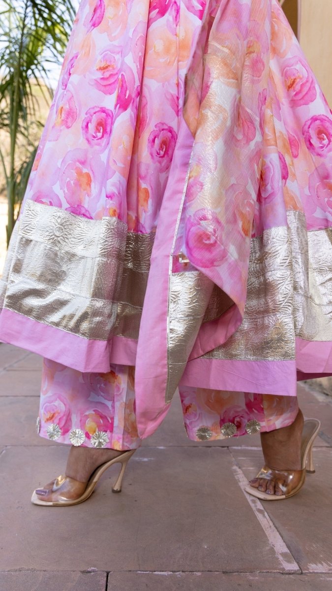 HAADIYA MUSLIN ANARKALI SET - Pomcha Jaipur