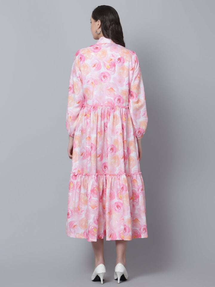 HAADIYA MUSLIN TIERED DRESS - Pomcha Jaipur