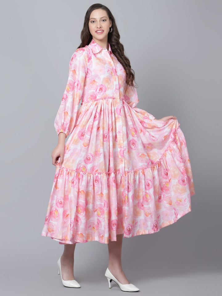 HAADIYA MUSLIN TIERED DRESS - Pomcha Jaipur