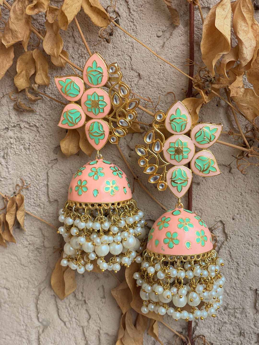 Pakhi Pastel Moti Earring - Pomcha Jaipur