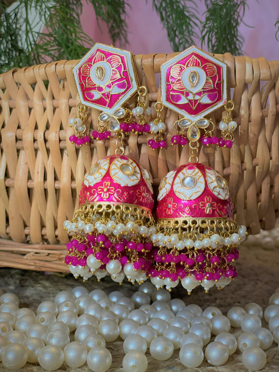Gulabi jaipur hand-painted earring