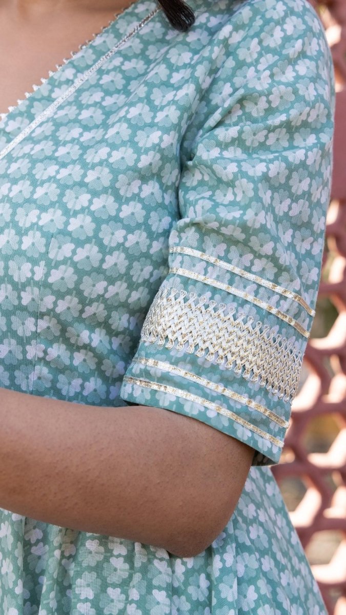 MAHNOOR COTTON ANARKALI SET - Pomcha Jaipur