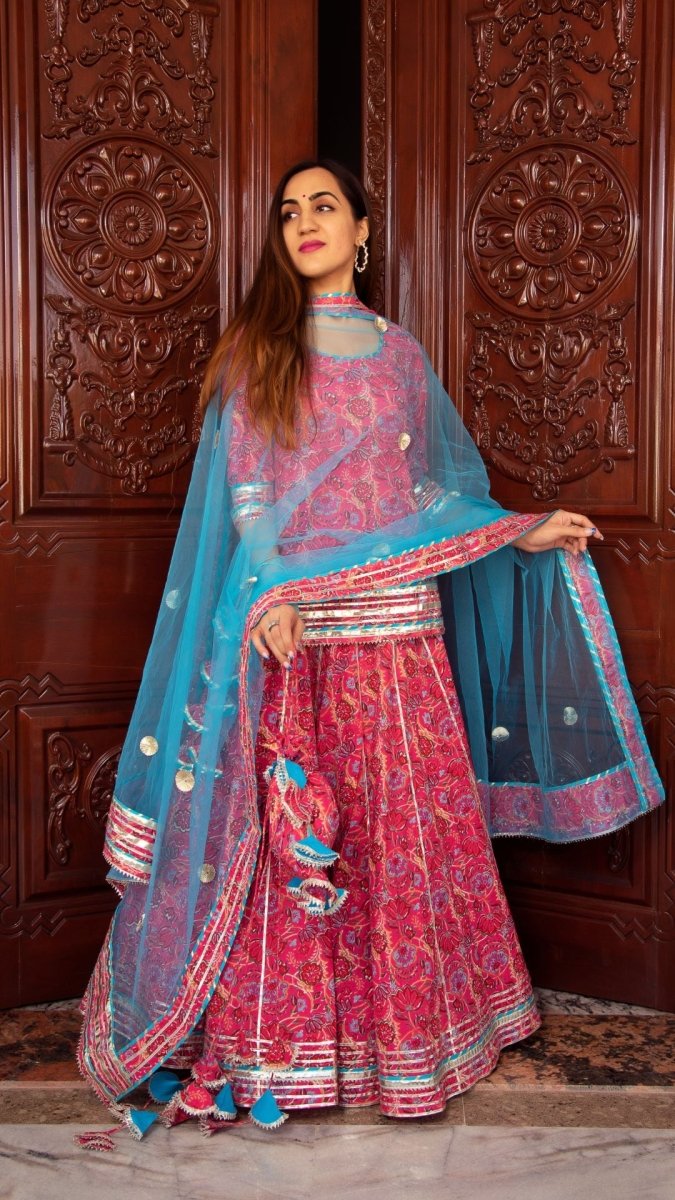 NAAZ COTTON SKIRT SET - Pomcha Jaipur